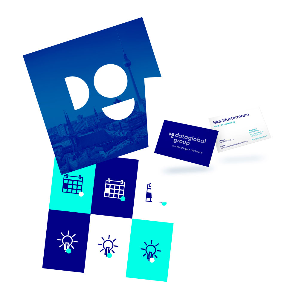 Übersicht der Markenkreation und Corporate Design dataglobal