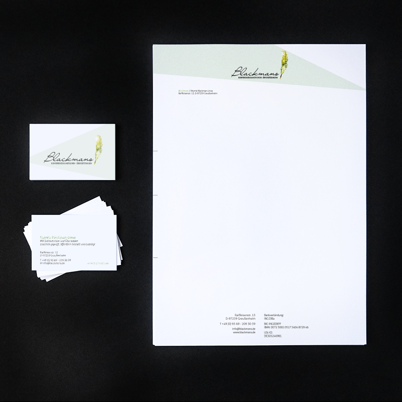 Corporate Design Blackmans