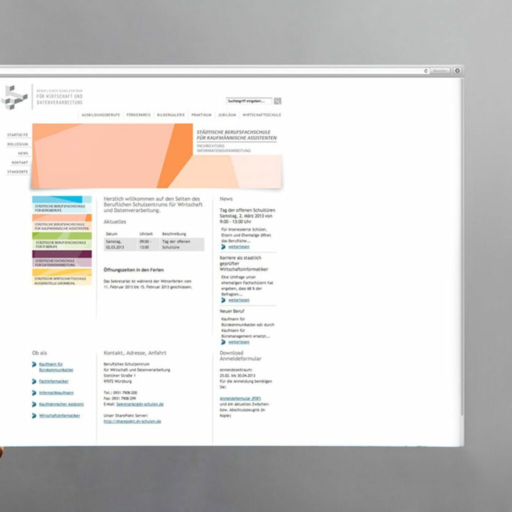 Webdesign - Berufliches Schulzentrum Würzburg