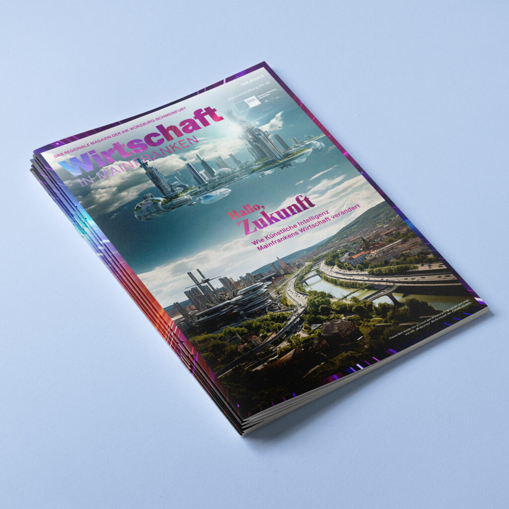 Titelseiten Gestaltung, KI generiertes Design Würzburg IHK