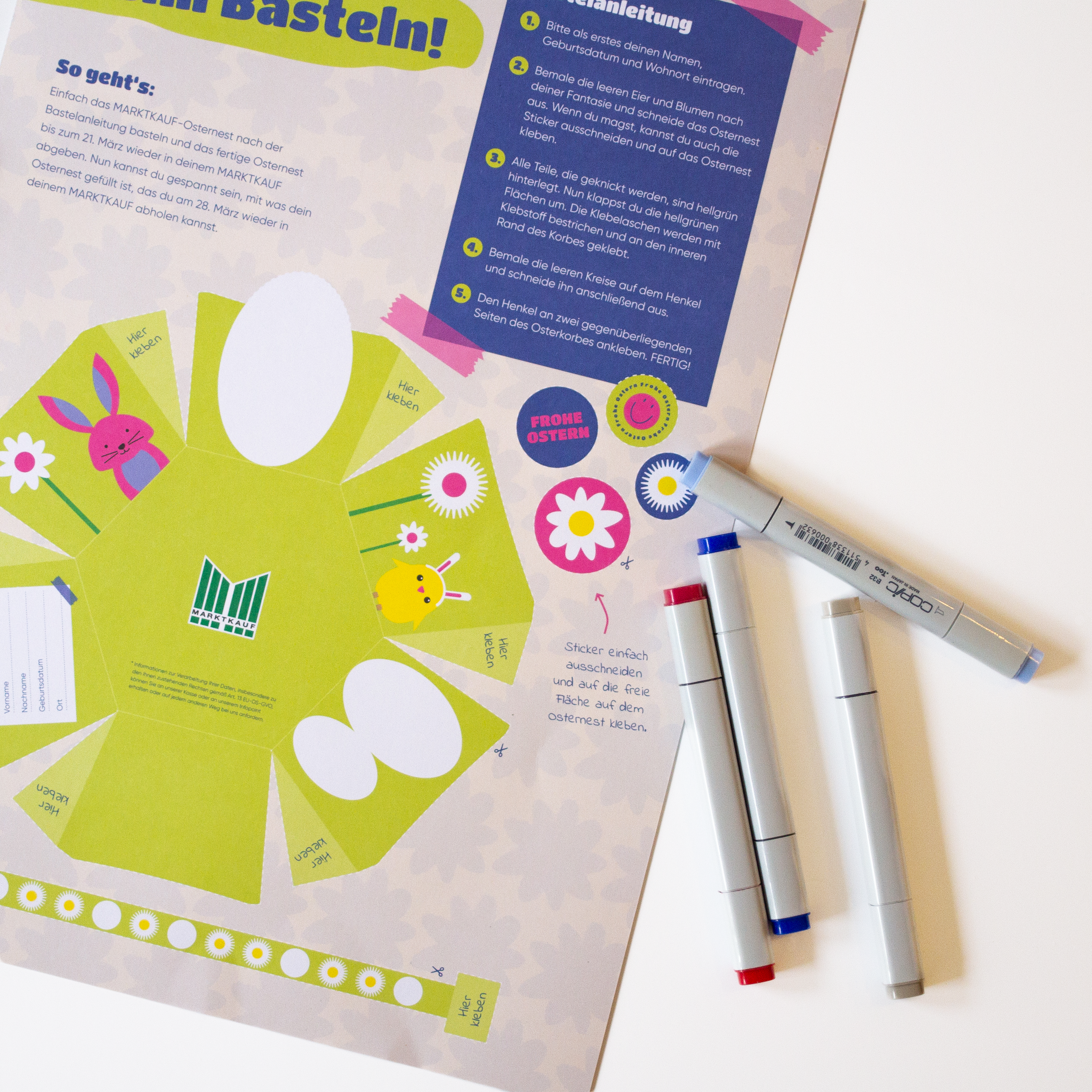 EDEKA Bastelbogen Design