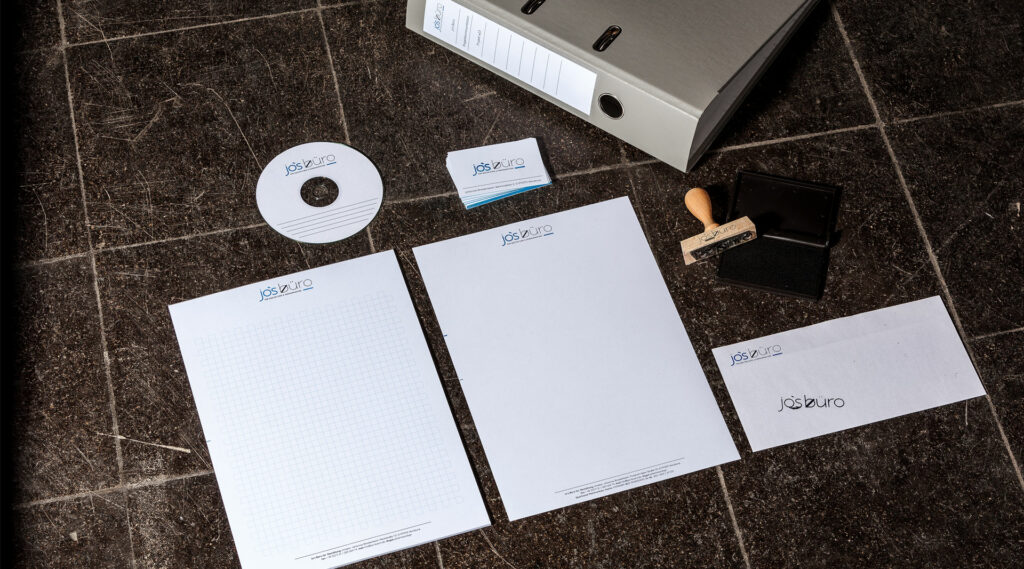 Briefpapier und visitenkarten jo's büro in Würzburg