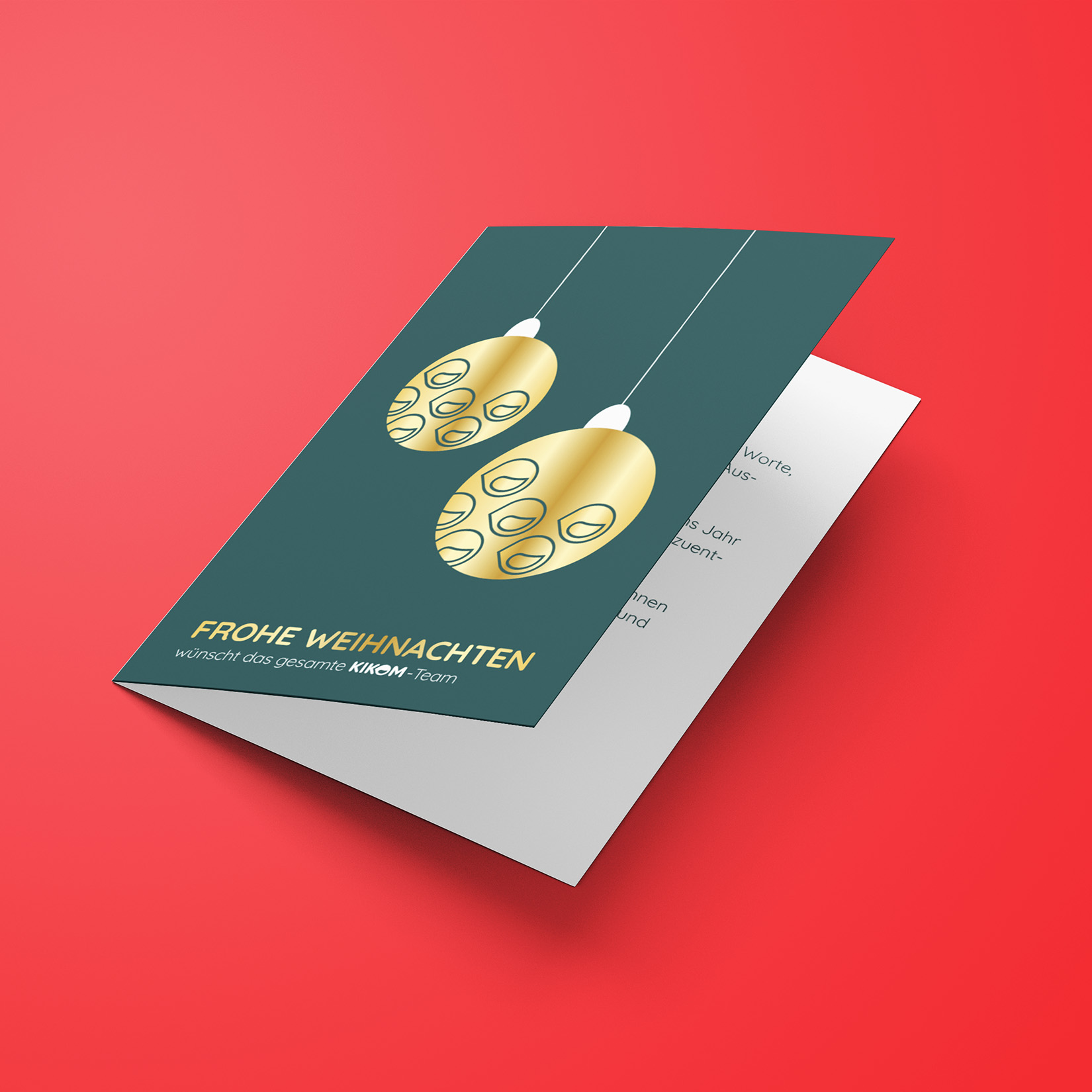 Weihnachtskartendesign für KIKOM von jo's büro für Gestaltung für
