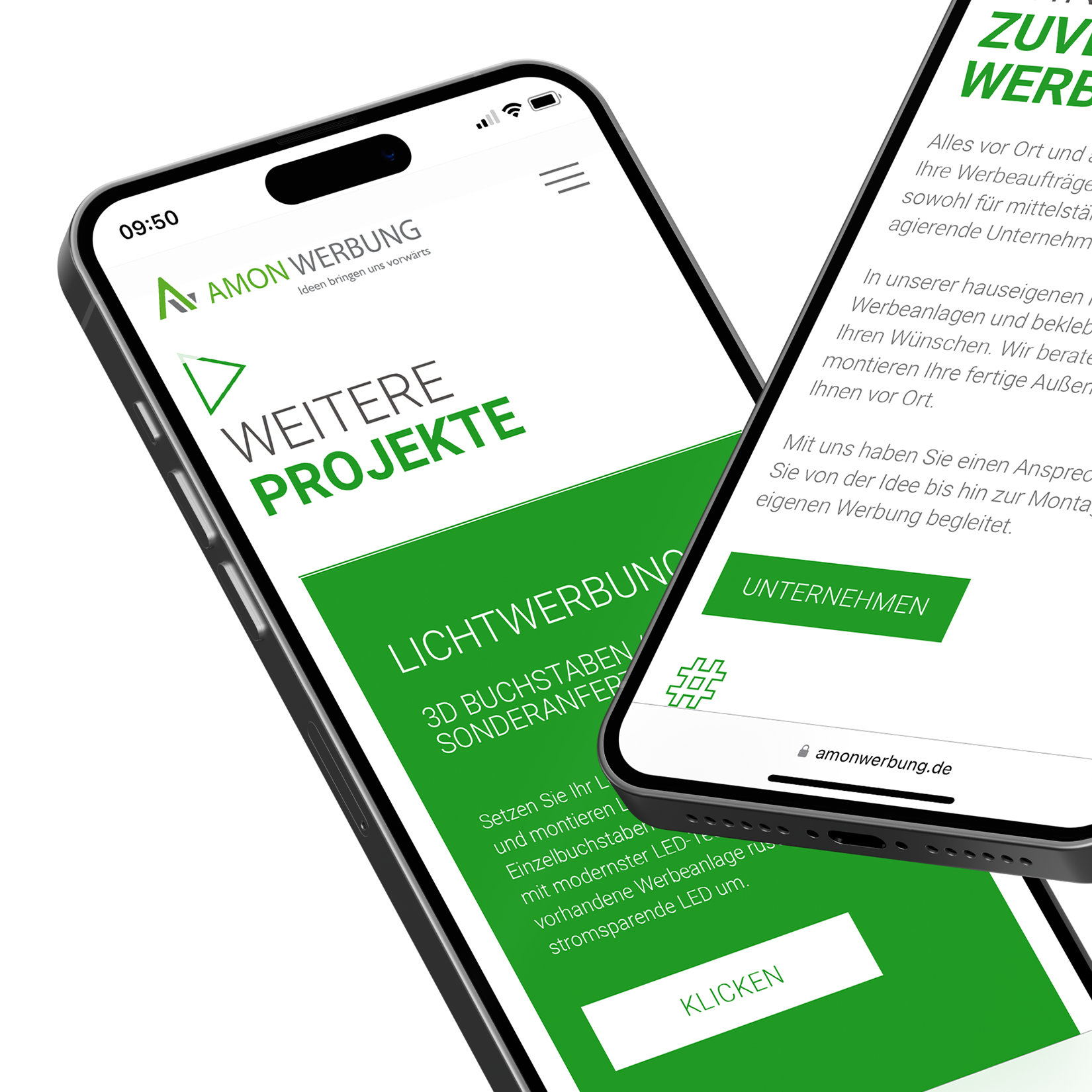 modernes webdesign für einen lokalen Dienstleister