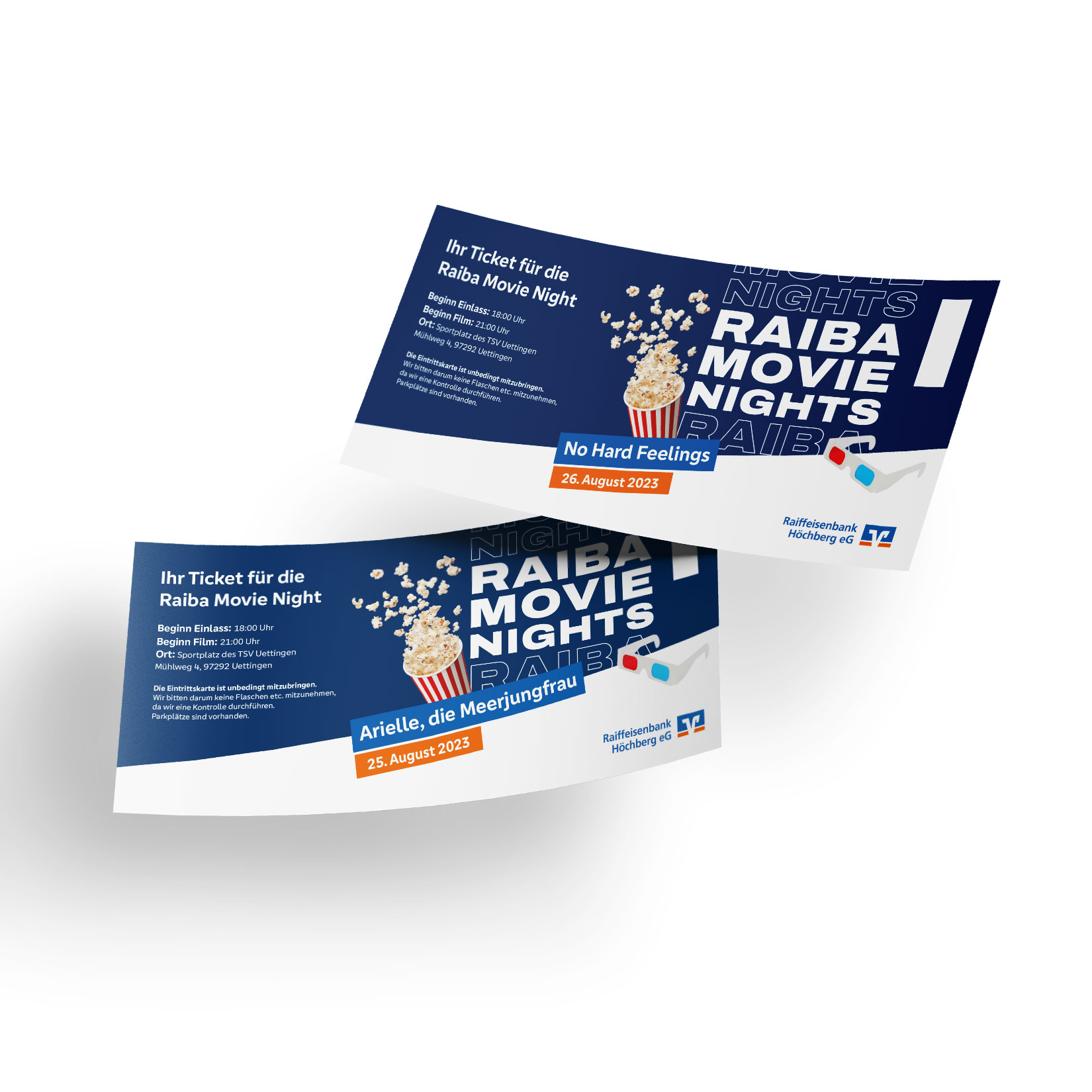 Keyvisual Grafikdesign für die Movie Night der Raifeisenbank