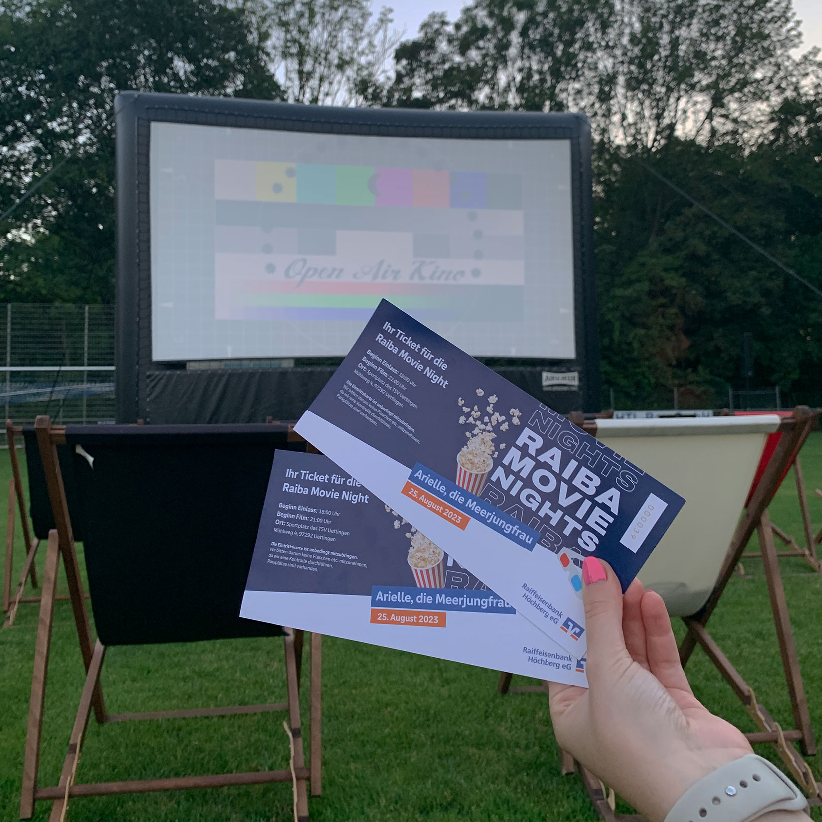 Keyvisual Grafikdesign für die Movie Night der Raifeisenbank