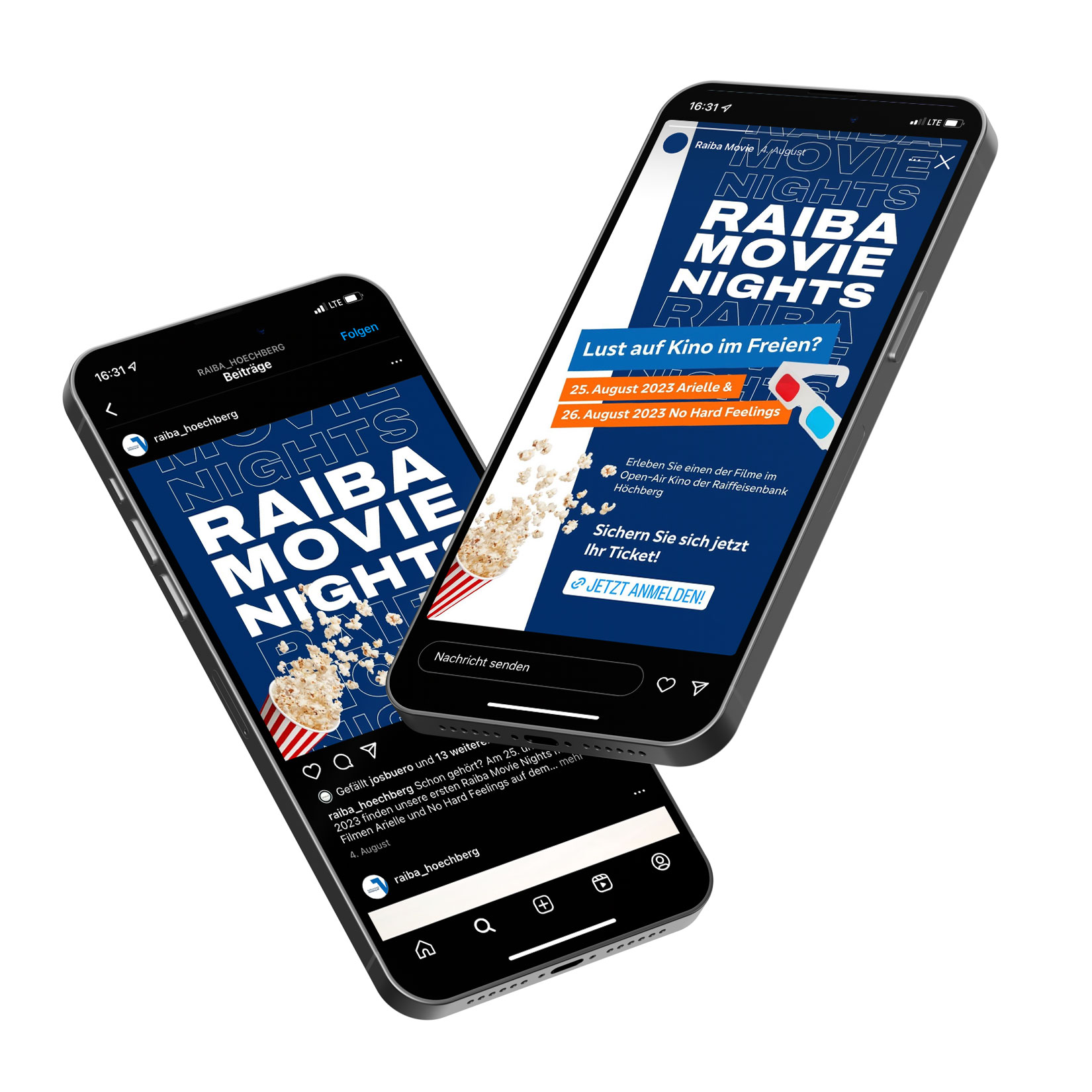 Keyvisual Grafikdesign für die Movie Night der Raifeisenbank