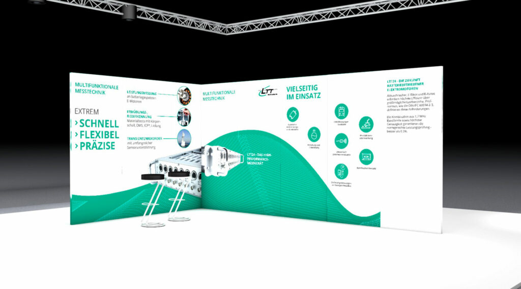 Messewand Messestand Design Tasler Sensor & Test Design
