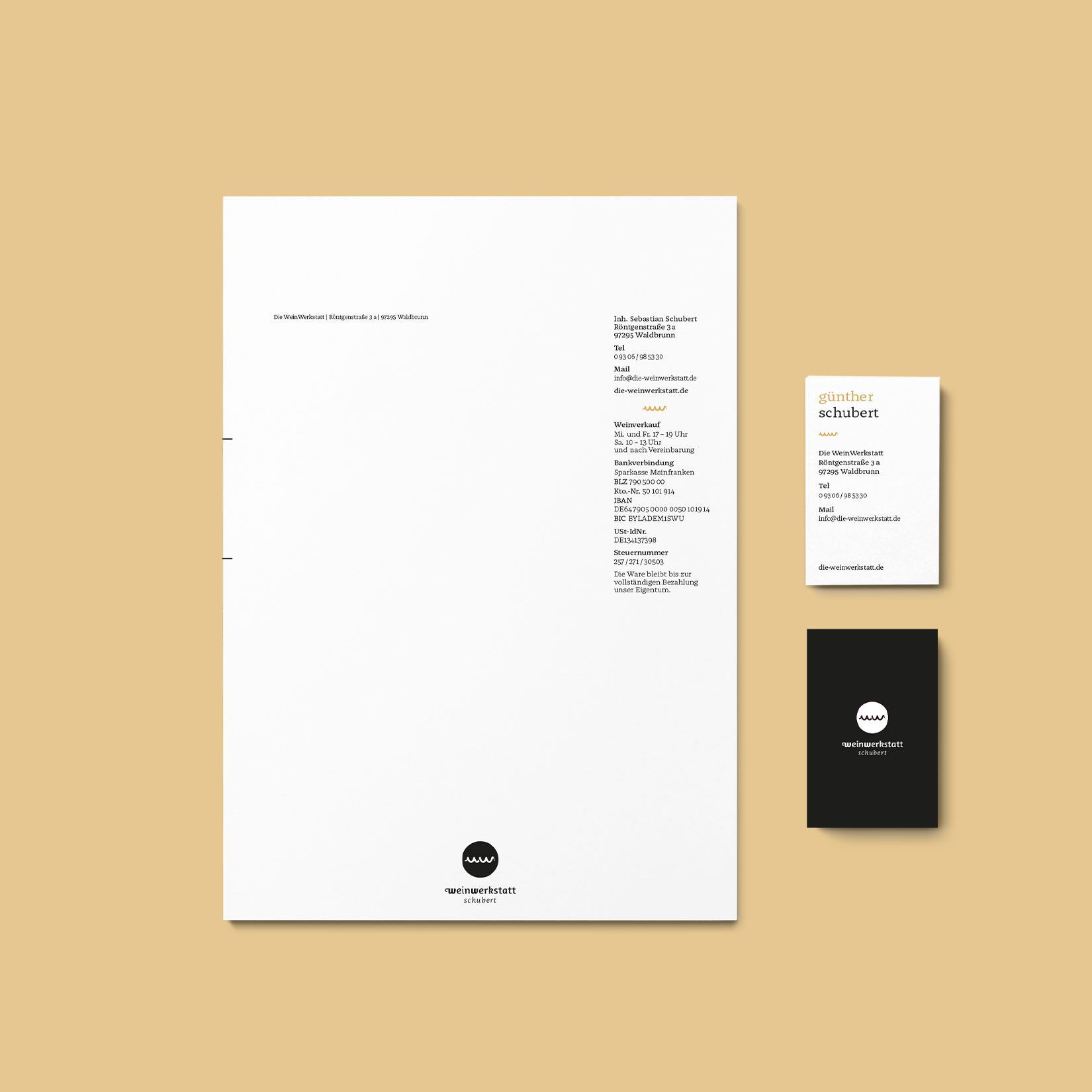 Corporate Design Weinwerkstatt Schubert