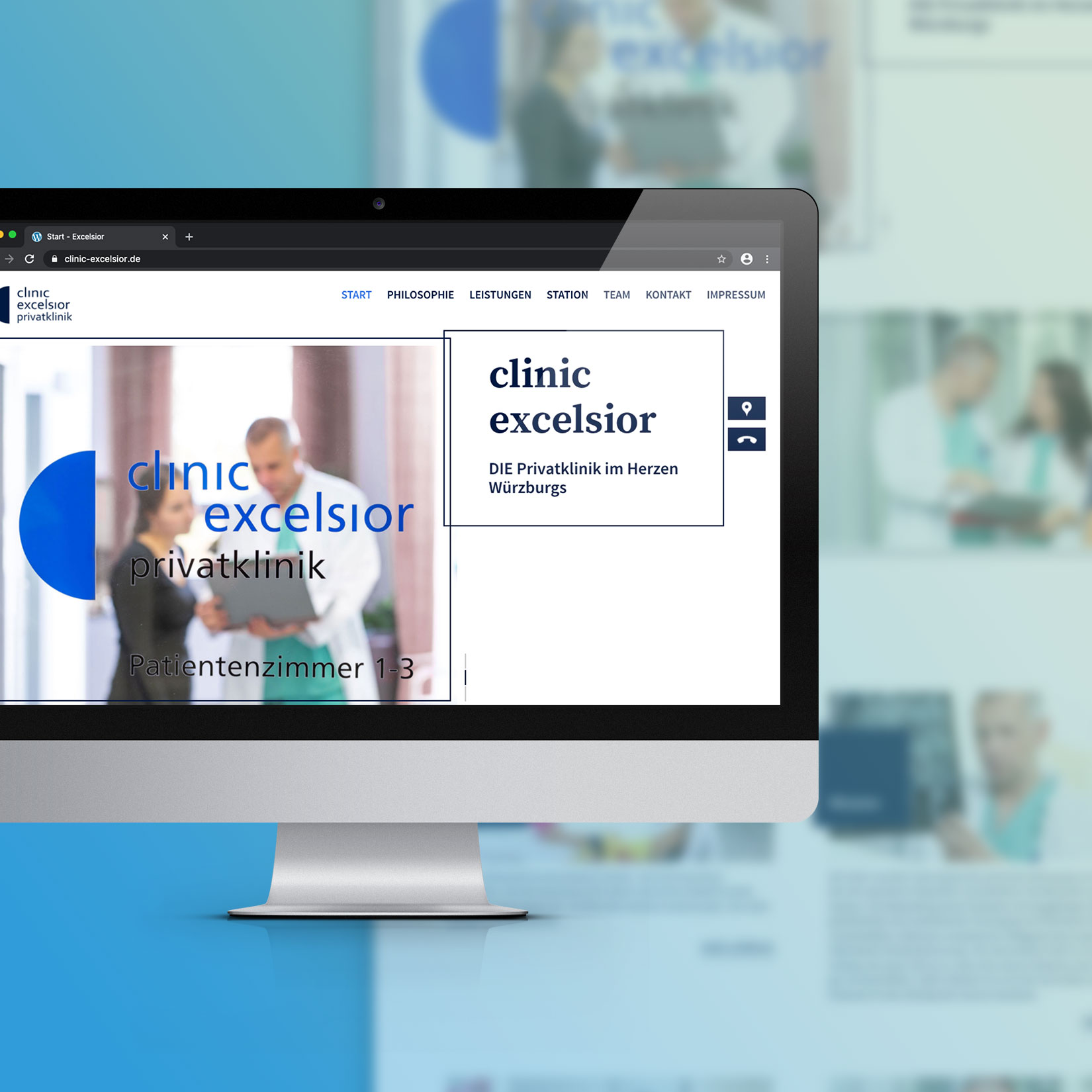 Webdesign für clinic excelsior