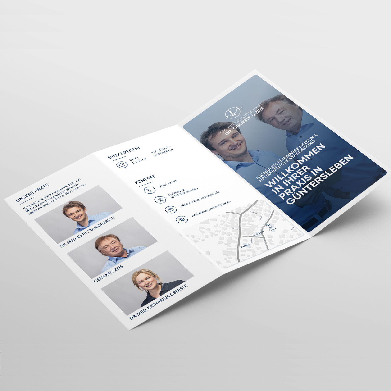 Corporate Design und Webdesign Gemeinschaftspraxis Oberste Flyer