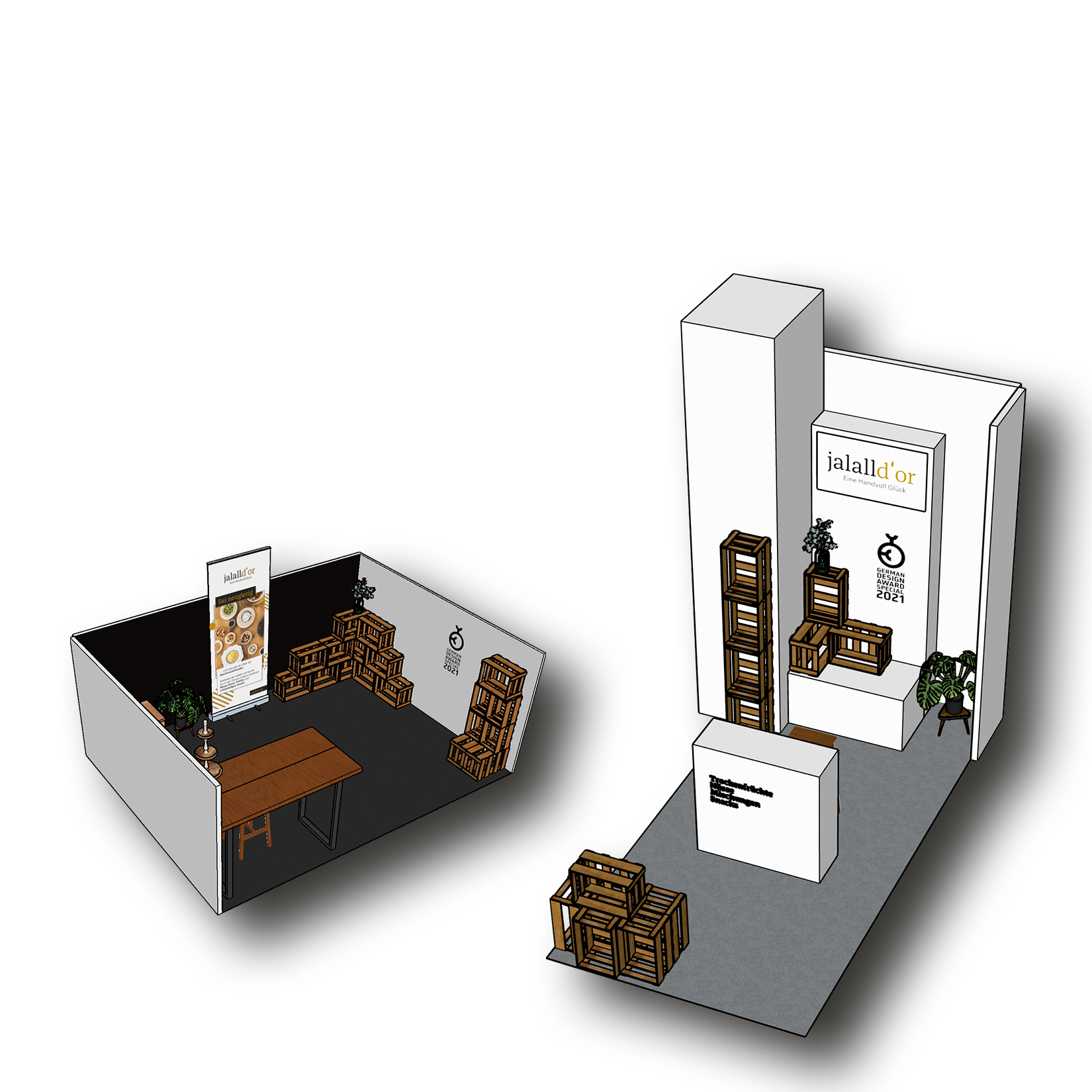 Jalall d'or Messestand design