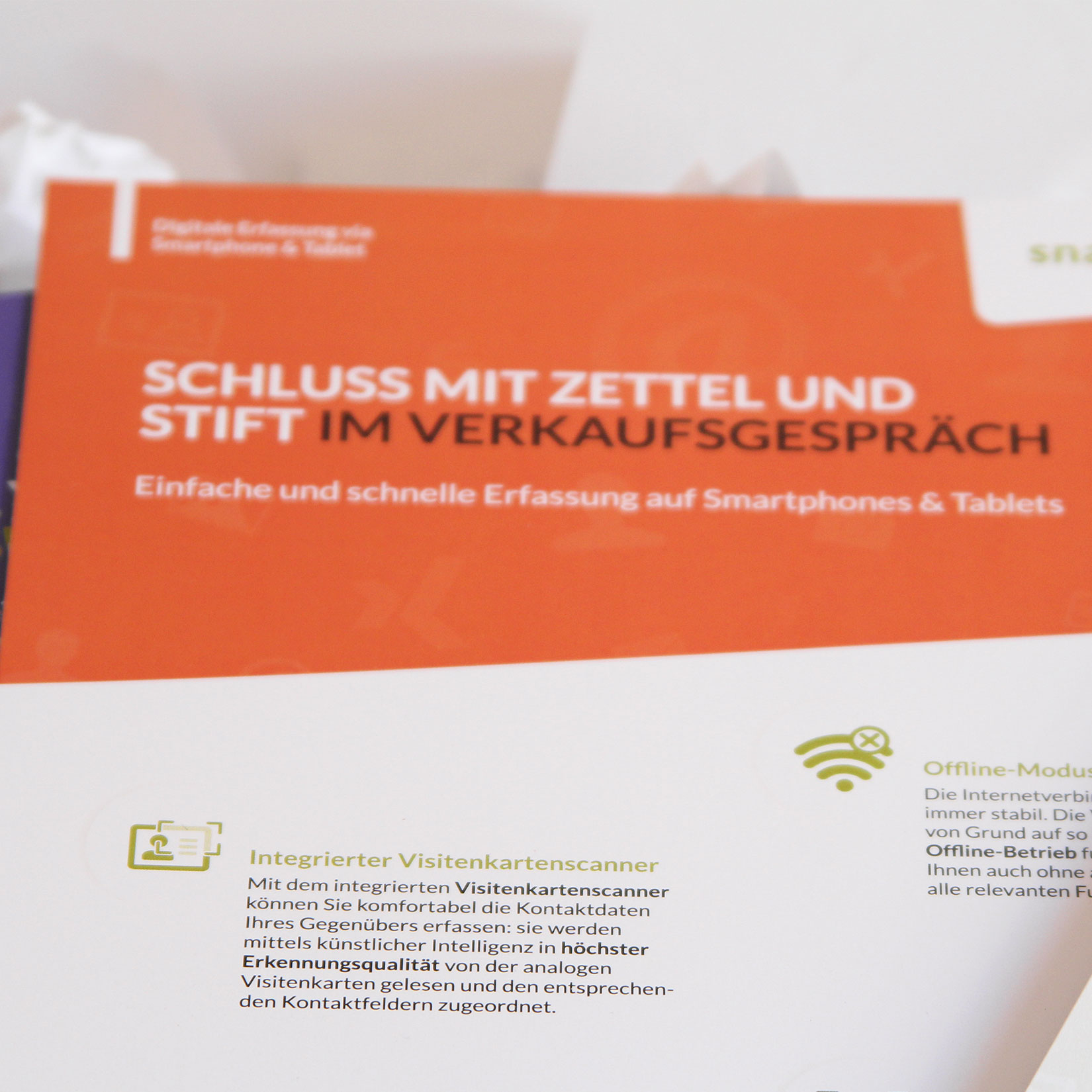 Marketing- und Vertriebsmappe snapaddy