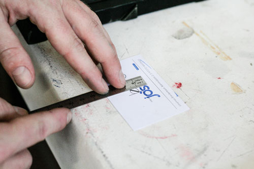 jo's bür Letterpress Visitenkarten Würzburg