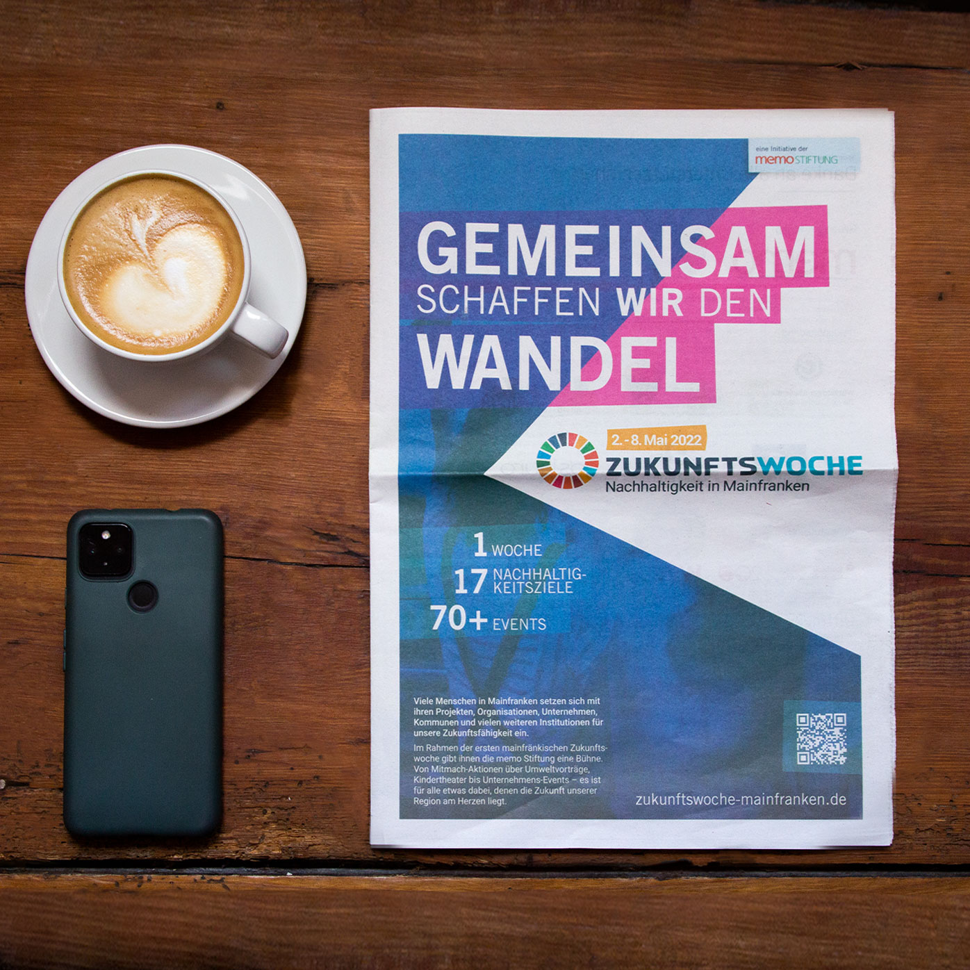 Plakat und Mainpostbeilage Zukunftswoche