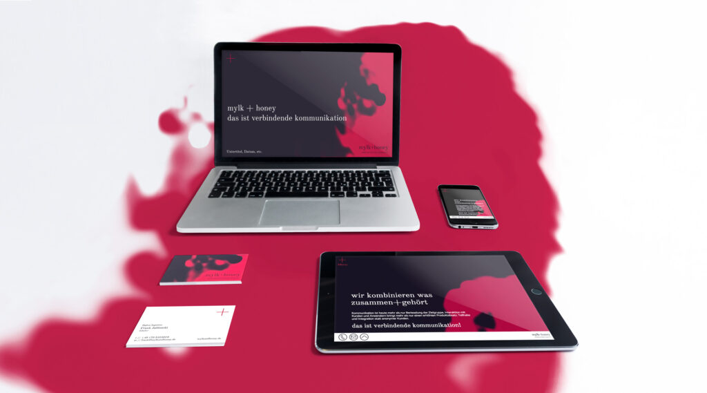 mylk+honey logogestaltung und marke branding für kommunikationsagentur
