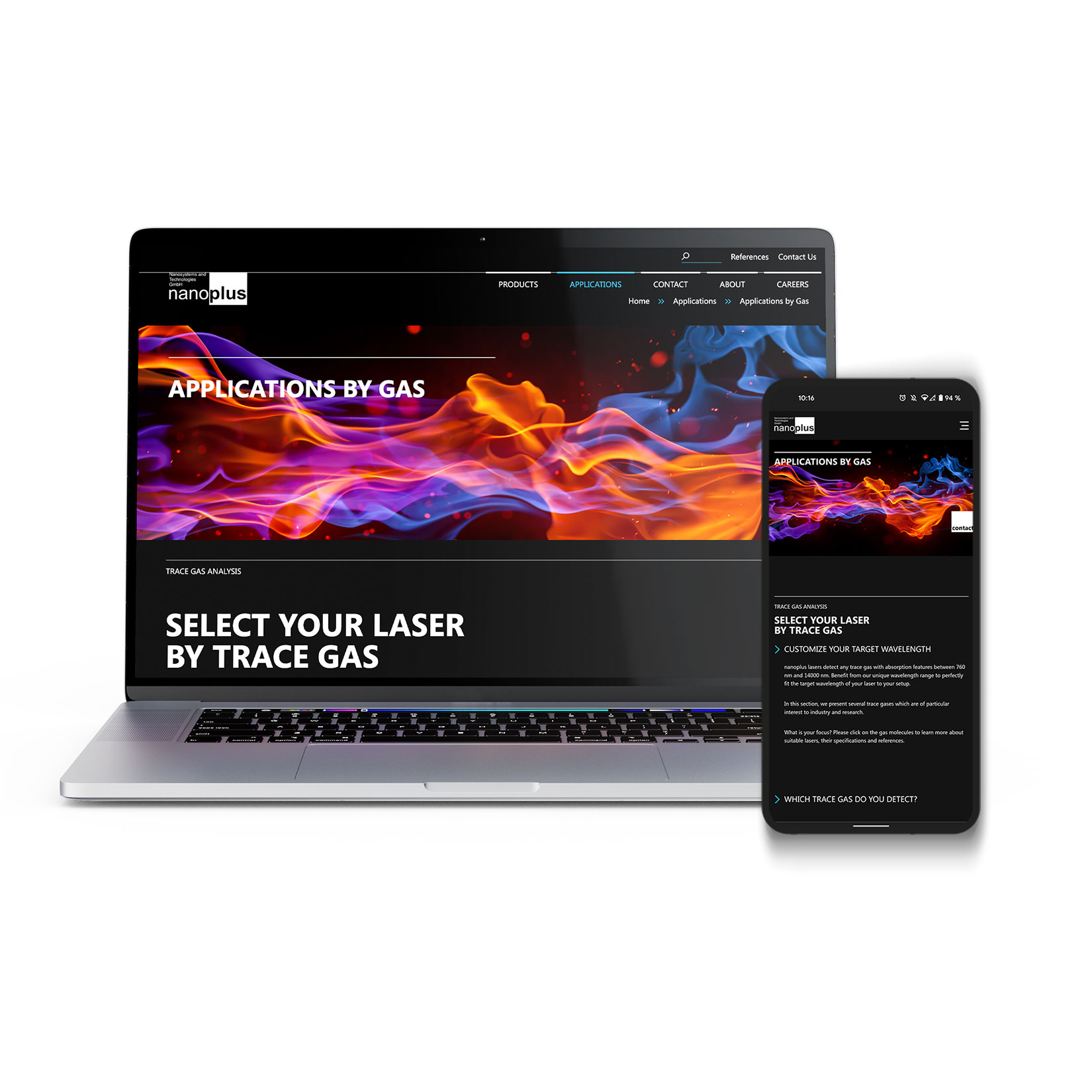 Webdesign für nanoplus