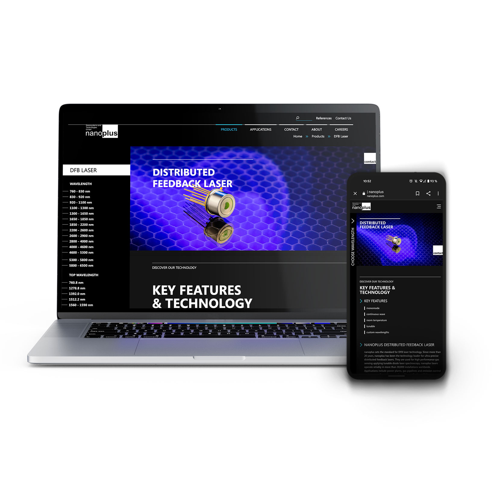 Webdesign für nanoplus