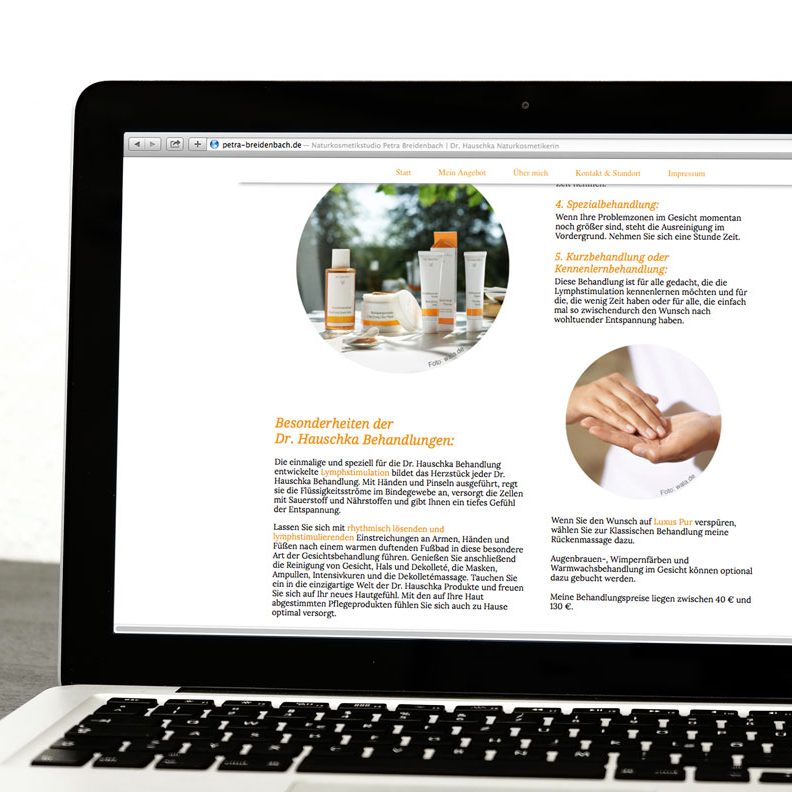 Naturkosmetikstudio Webdesign & Print
