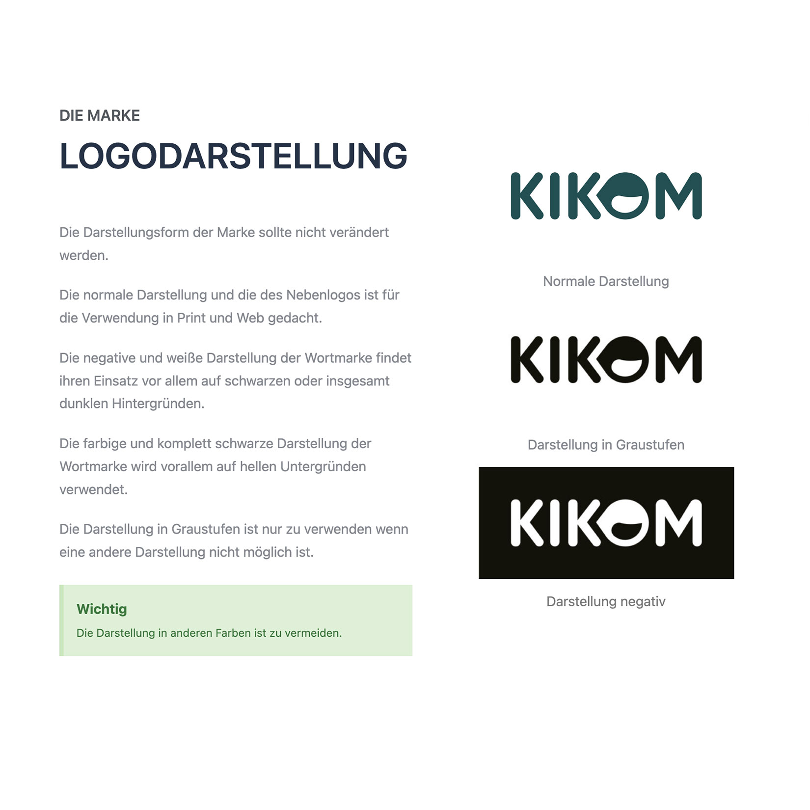 Markenkreation für KIKOM