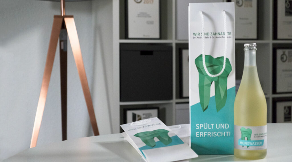 Verpackungsdesign Würzburg Zahnarzt Design