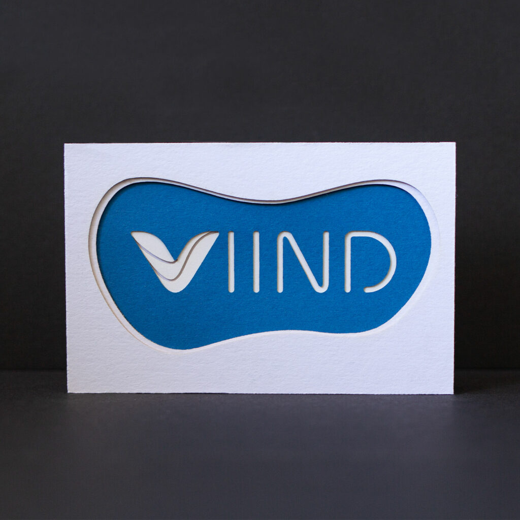 Frontalansicht der Viind Visitenkarte