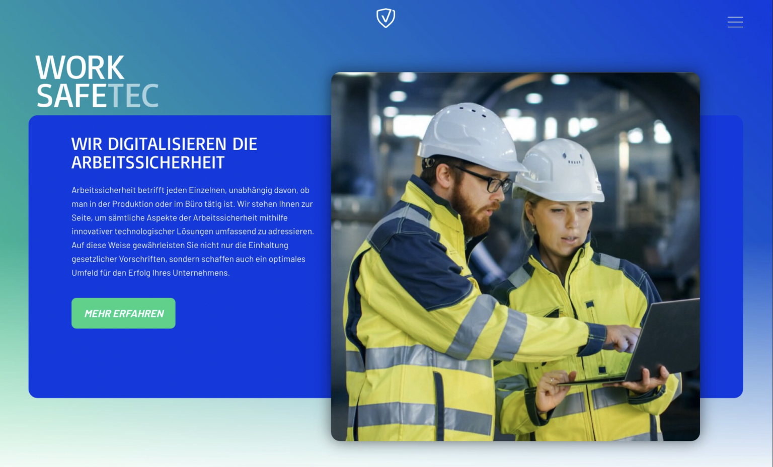 Modernes Webdesign für einen Anbieter digitaler Sicherheitslösungen