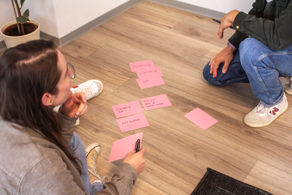 Brainstorming zur Namengebung einer neuen Marke