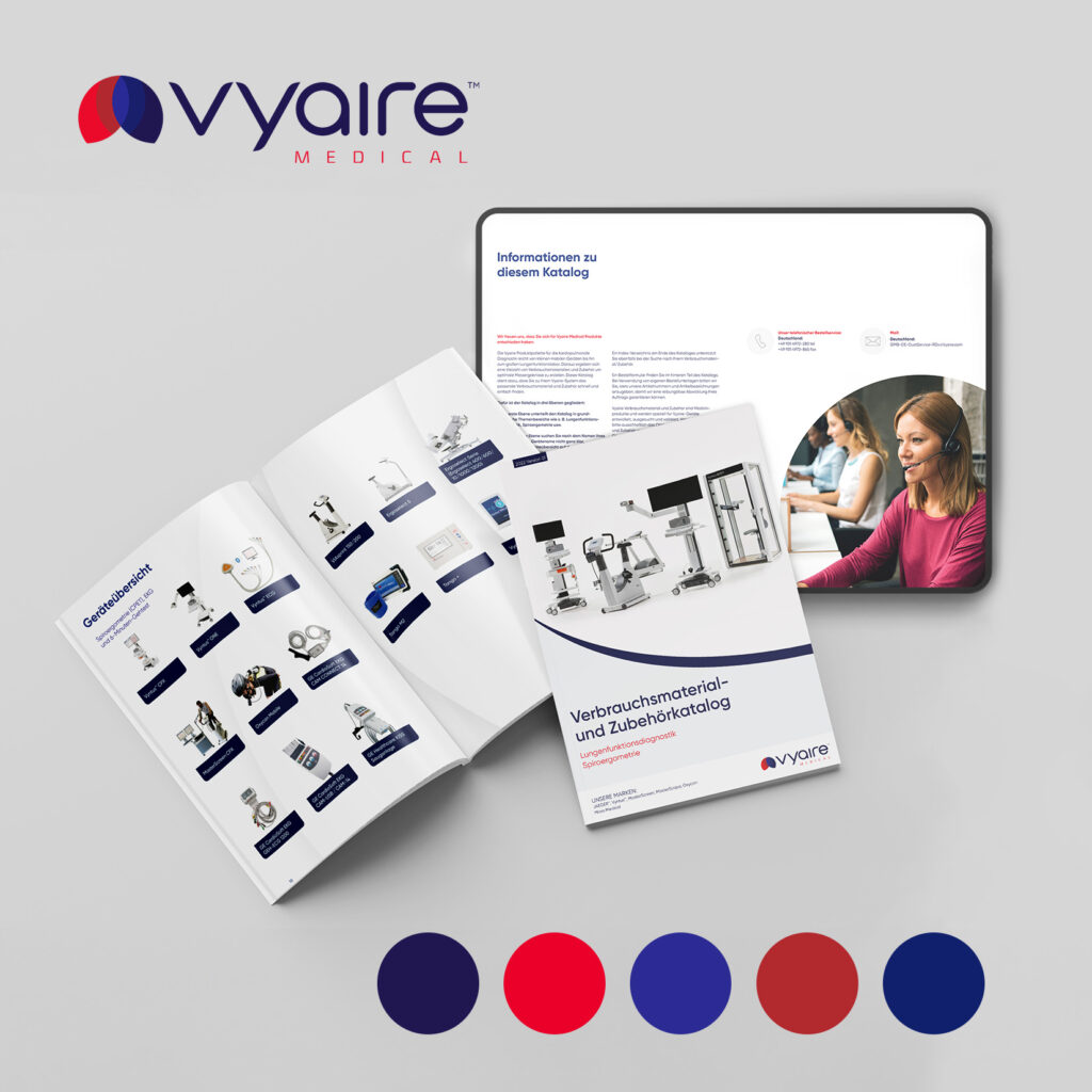 Portfolio Vyaire Katalogerstellung