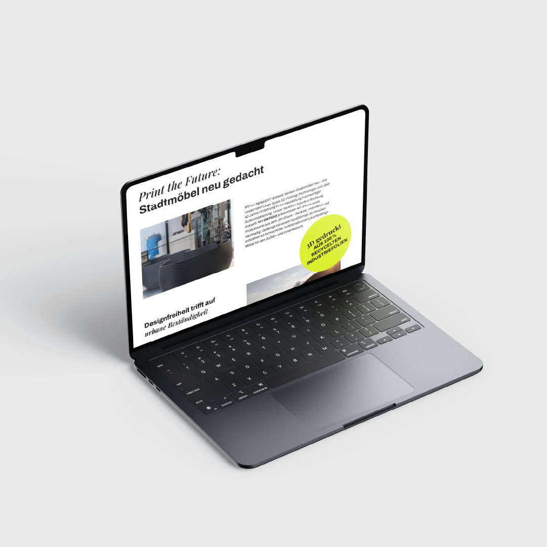 Laptop mit Website