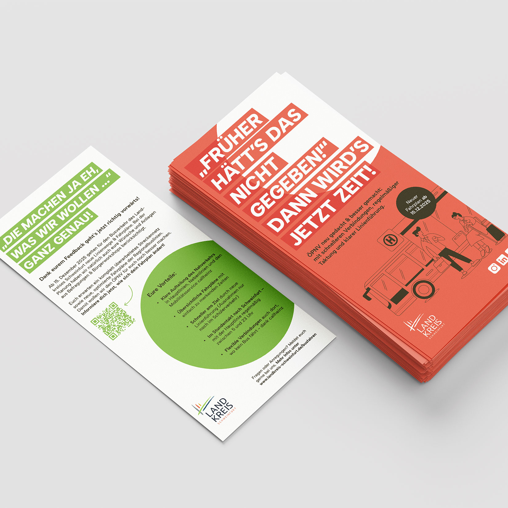 Mockup des Flyers (Vorder- und Rückseite)