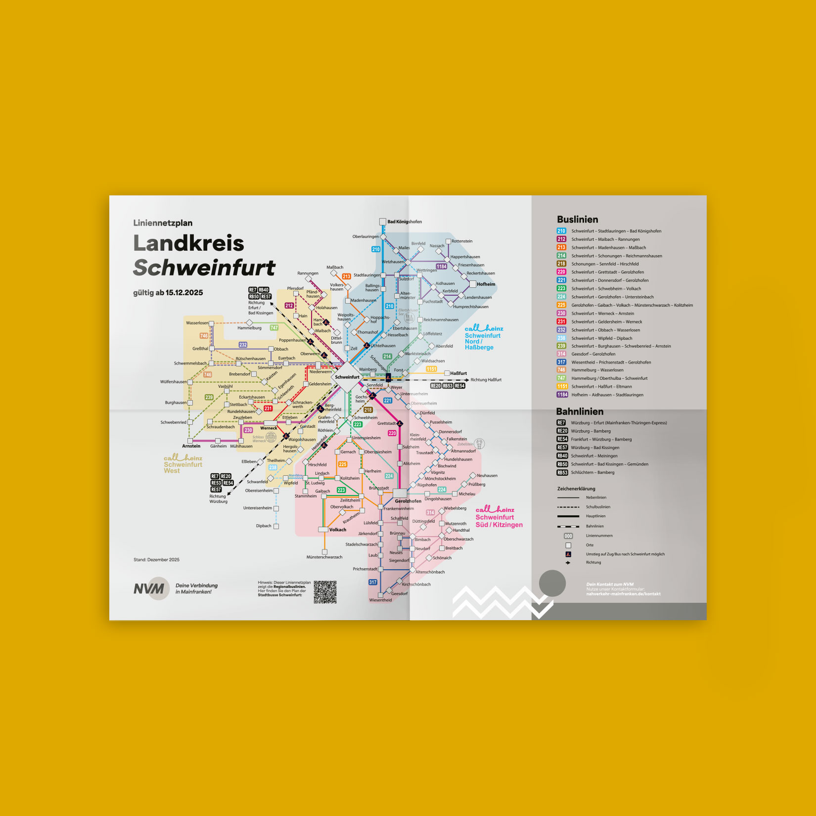 Mockup des Liniennetzplans des ÖPNV