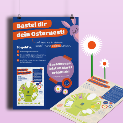 EDEKA und MARKTKAUF – Osterbastelbogen und Plakat