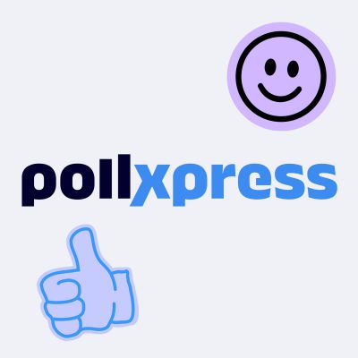 Logo pollxpress mit Illustrativen Elementen der Marke
