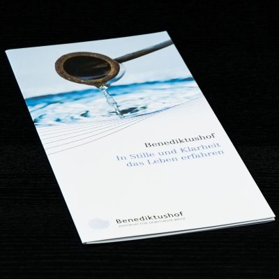Benediktushof Imageflyer Print jos büro für Gestaltung Würzburg