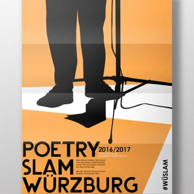 Programmfolder Poetry Slam Würzburg